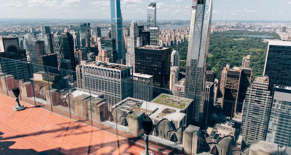 View of Central Park from Top of the Rock at Rockefeller Center