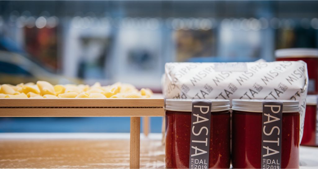 Fresh pasta sauce to-go from MP at 30 Rockefeller Plaza