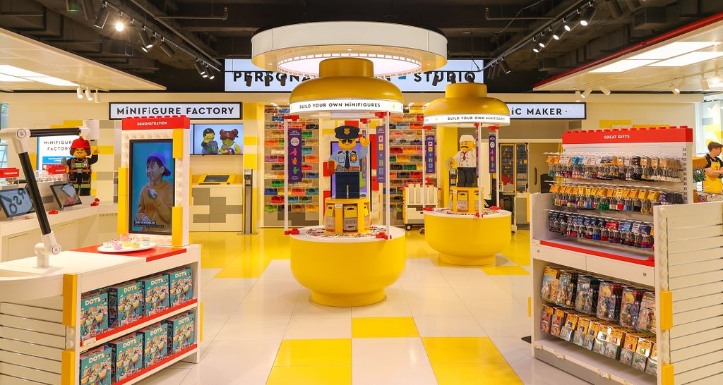 The Minifigure Factory seen within the new LEGO store