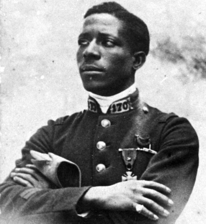 World War I hero Eugene Bullard in his military uniform, photo courtesy of Wikimedia Commons