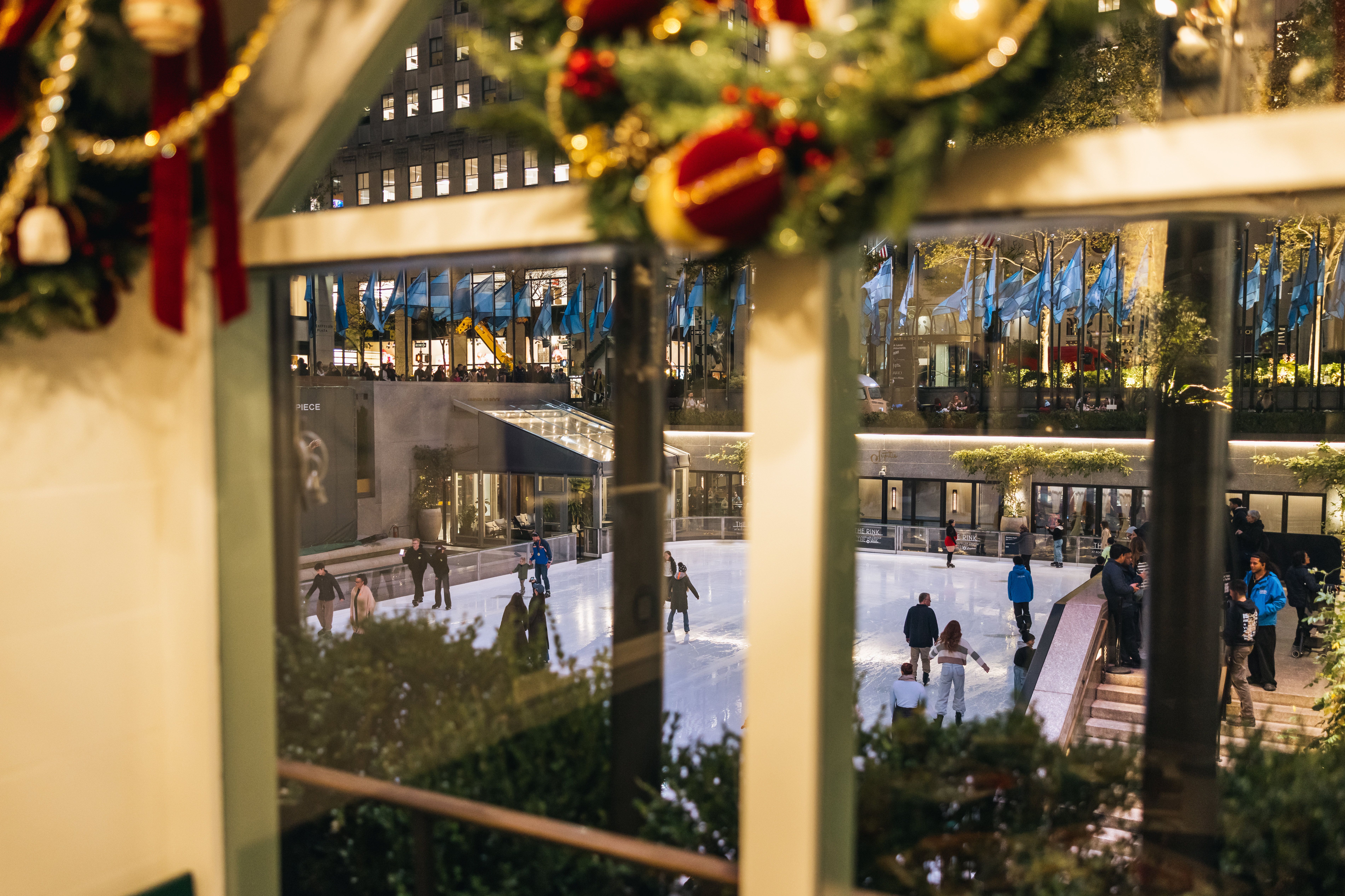 The Rink from the Apres Skate Chalets