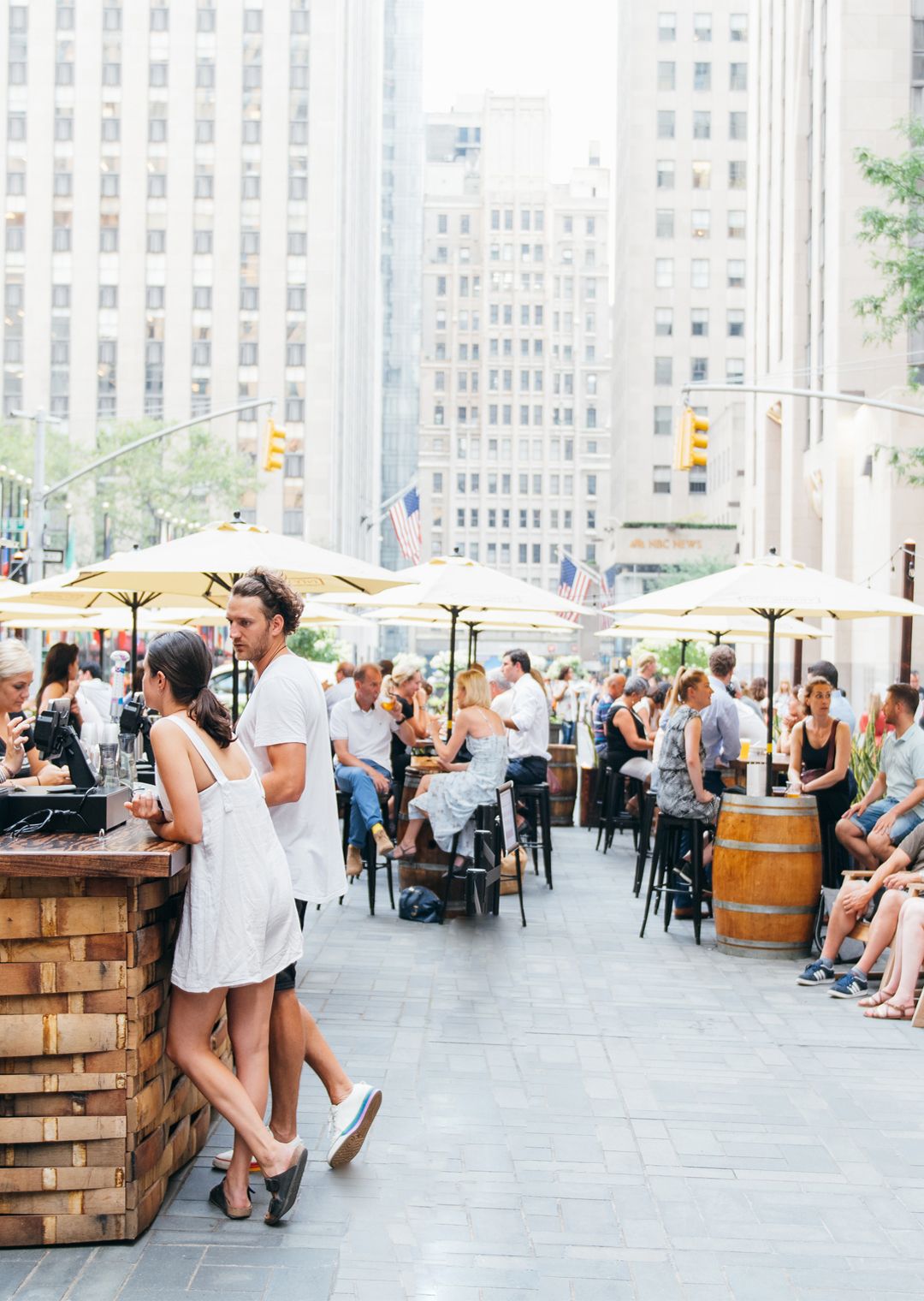 outdoor tables at City Winery