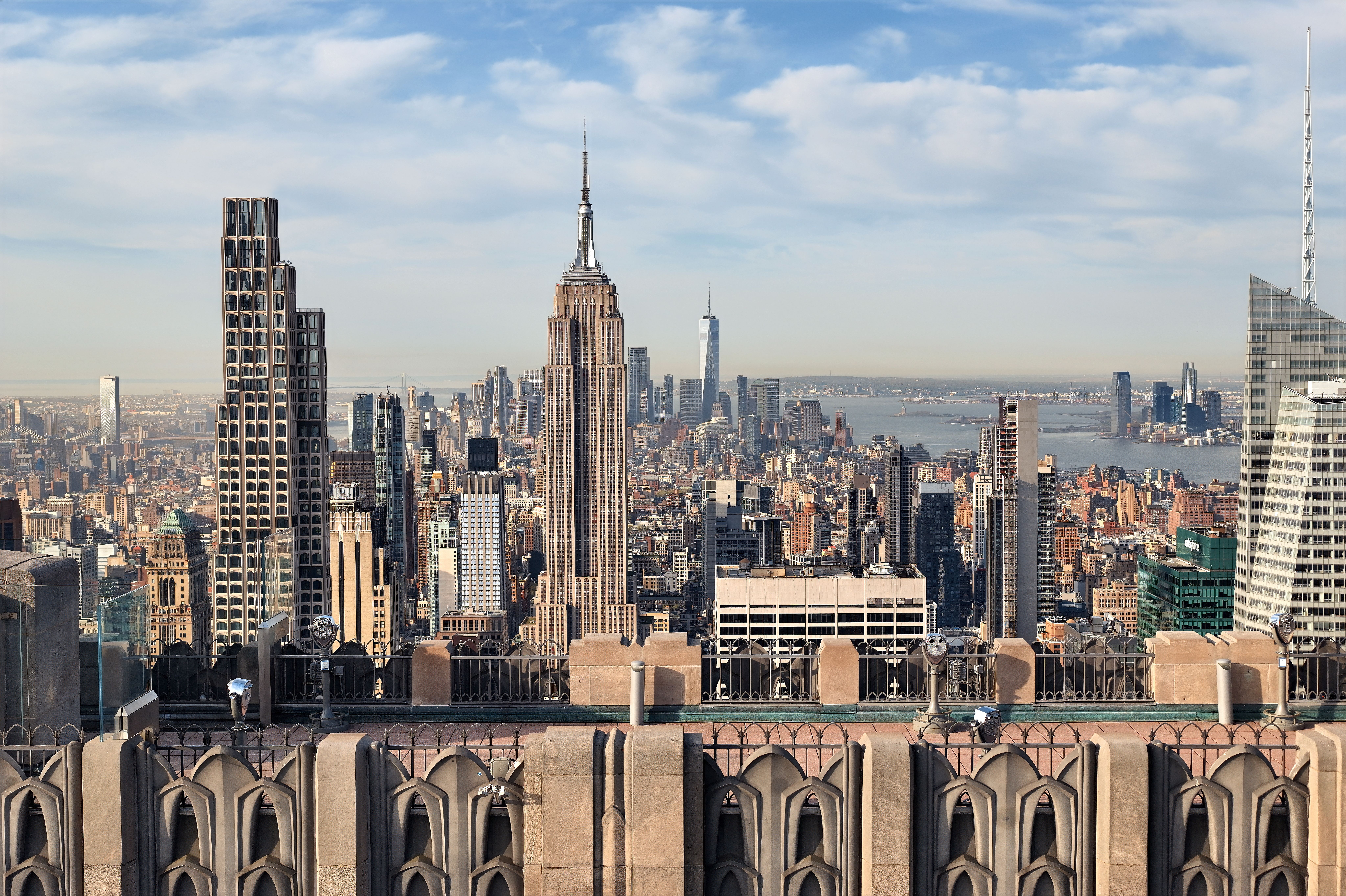 view of new work city and top of the rock observation deck