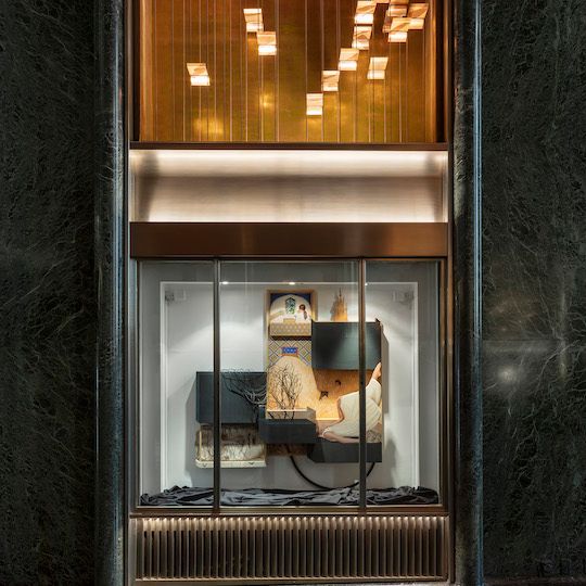 Artwork by Arghavan Khosravi on display at Rockefeller Center