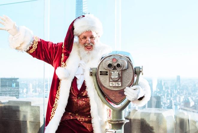 santa at top of the rock