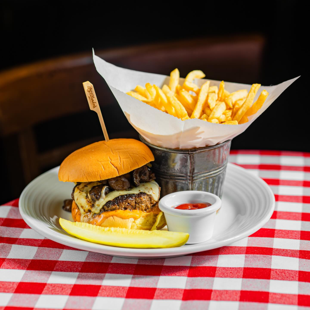 A burger and fries from P.J. Clarke’s