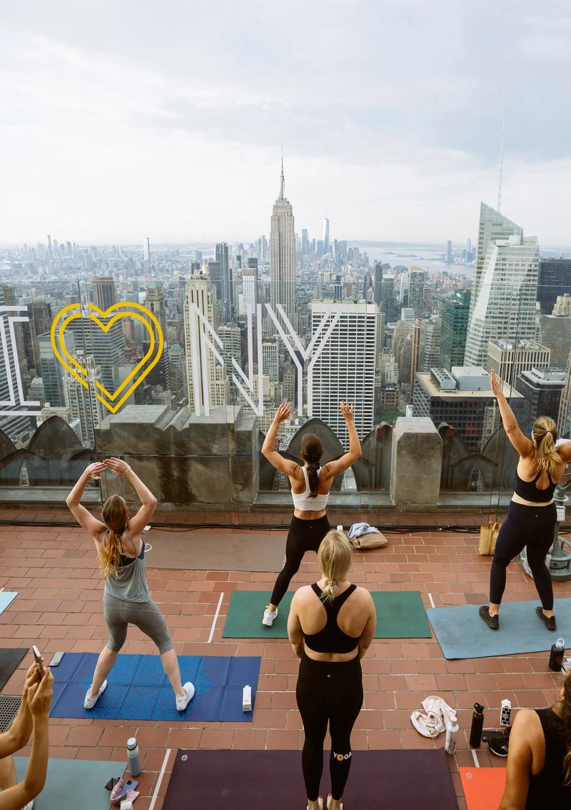 People exercising at Top of The Rock