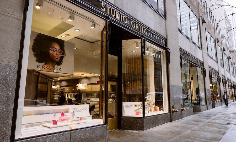 Studio Optix storefront at Rockefeller Center