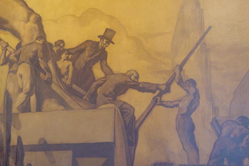 American Progress, a mural by Jose Maria Sert, on display in the main lobby of 30 Rockefeller Plaza.