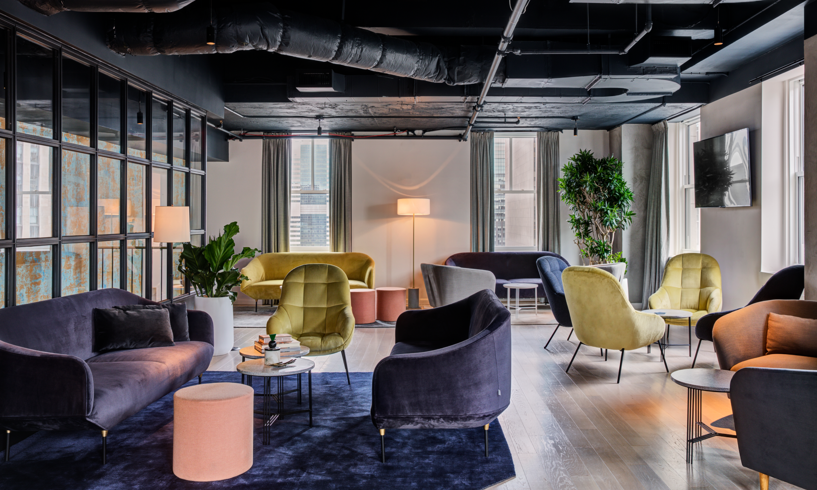 A lounge area inside The Clubhouse