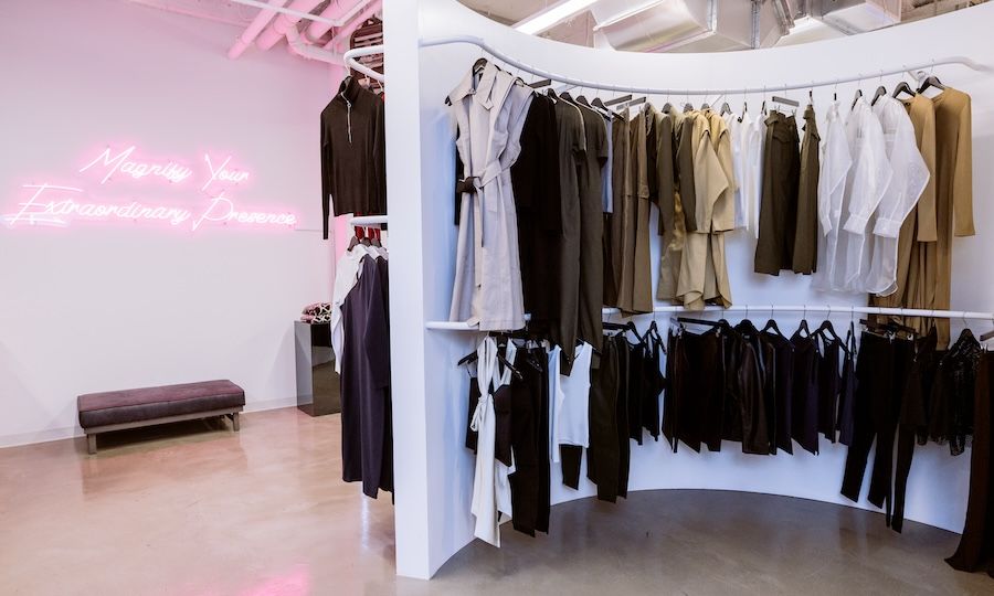 Racks of clothing on display at GSTQ