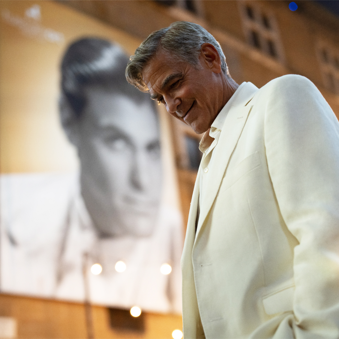 Still of actor George Clooney from the film "Jay Kelly"