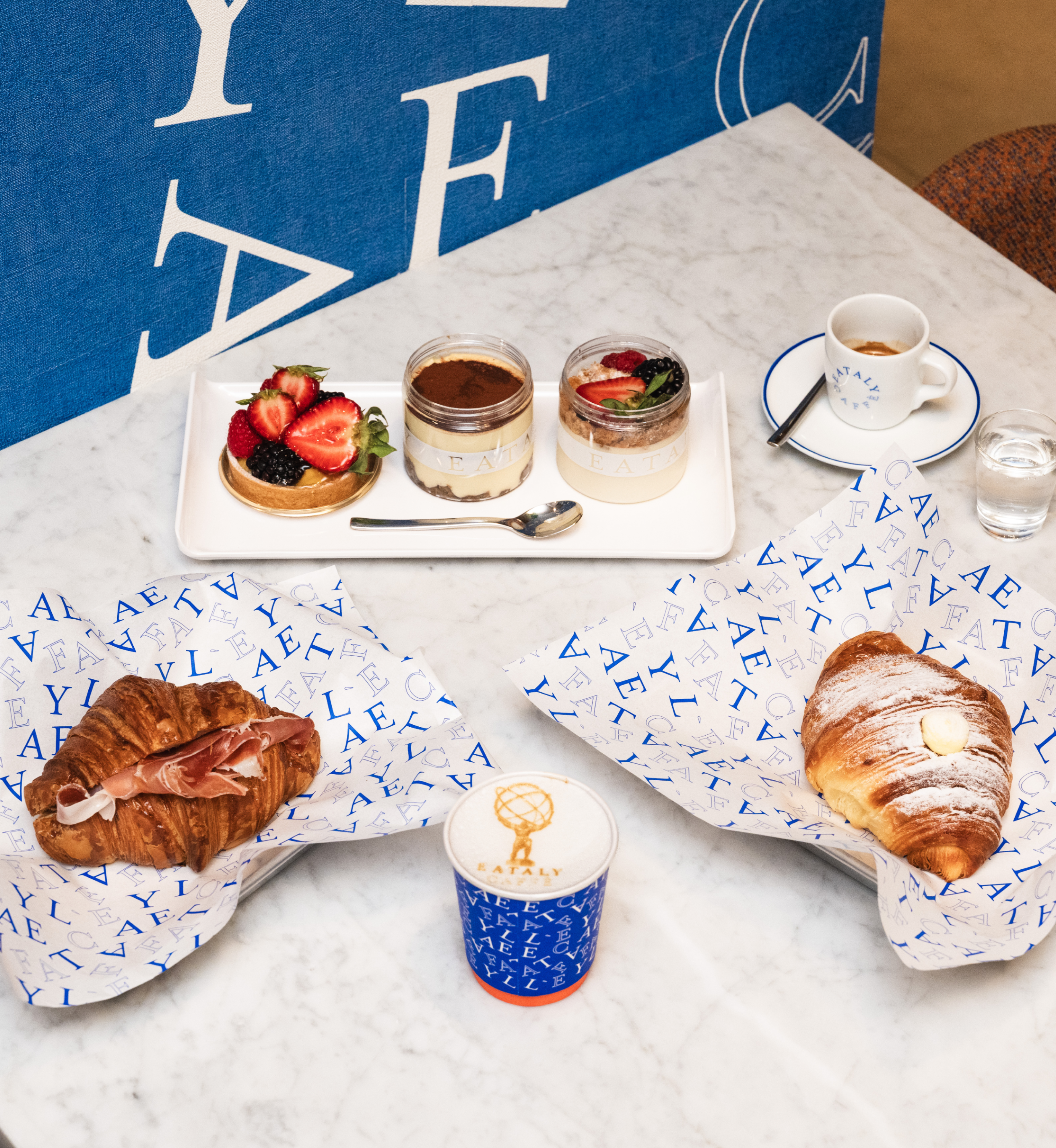 Assorted pastries and desserts from Eataly Caffè at Rockefeller Center