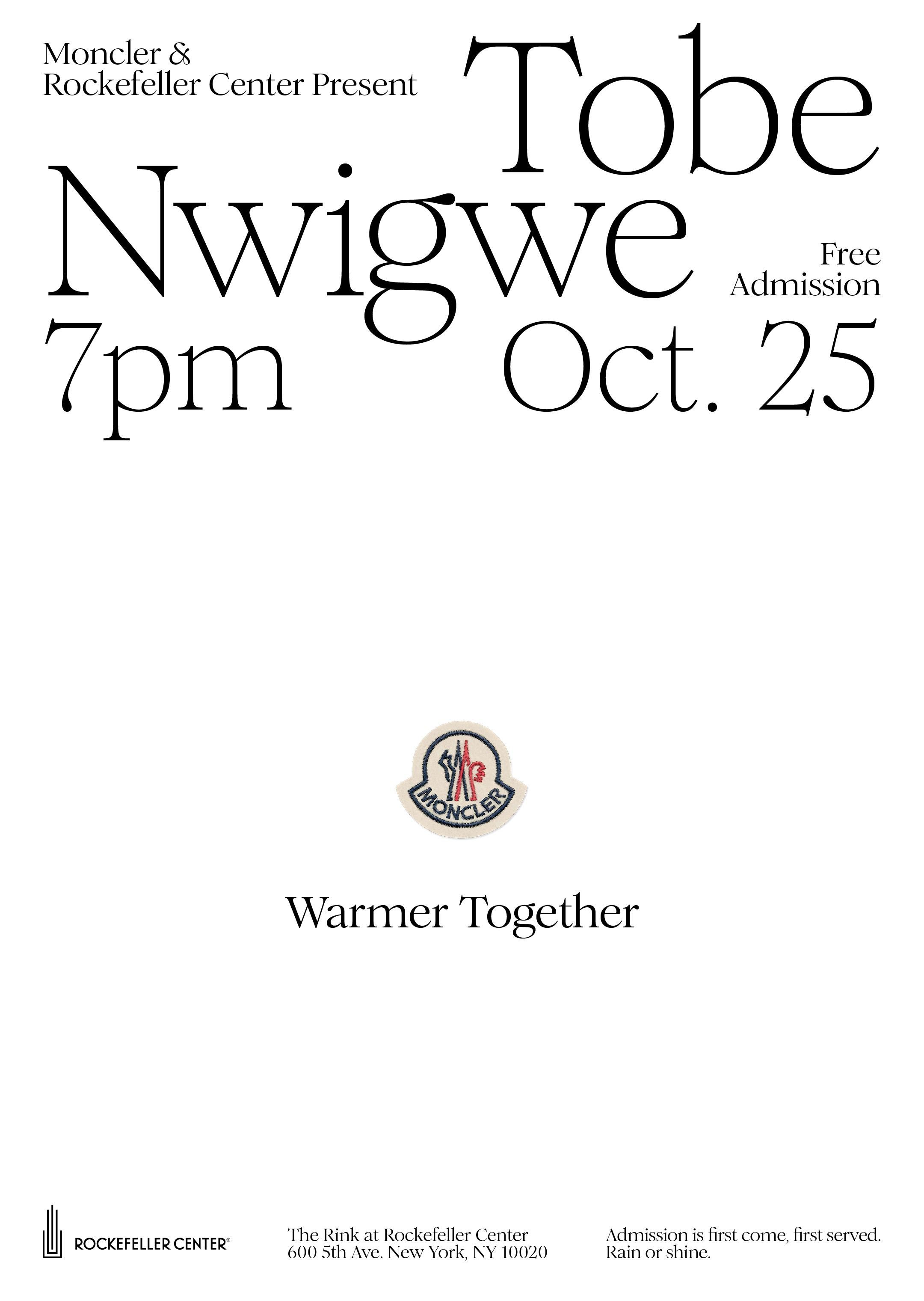 a live performance by tobe nwigwe october 25