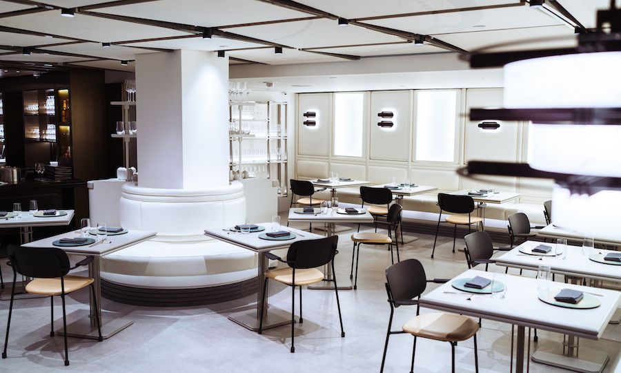 Inside dining area of NARO at Rockefeller Center