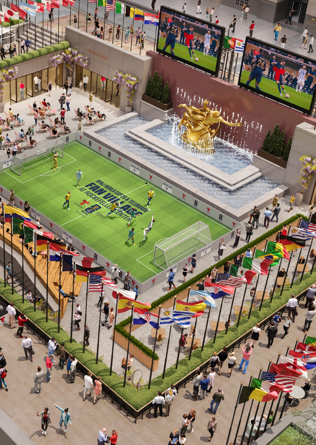 soccer field at rockefeller center