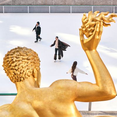 Girl skating at the Rink