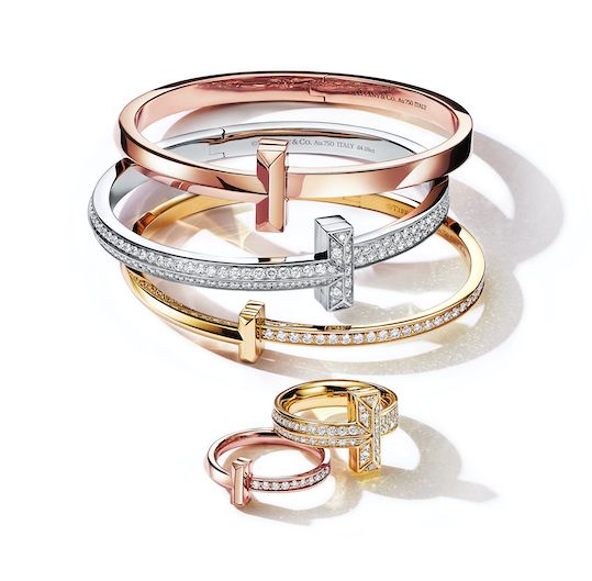 Various pieces from the Tiffany & Co. T1 collection