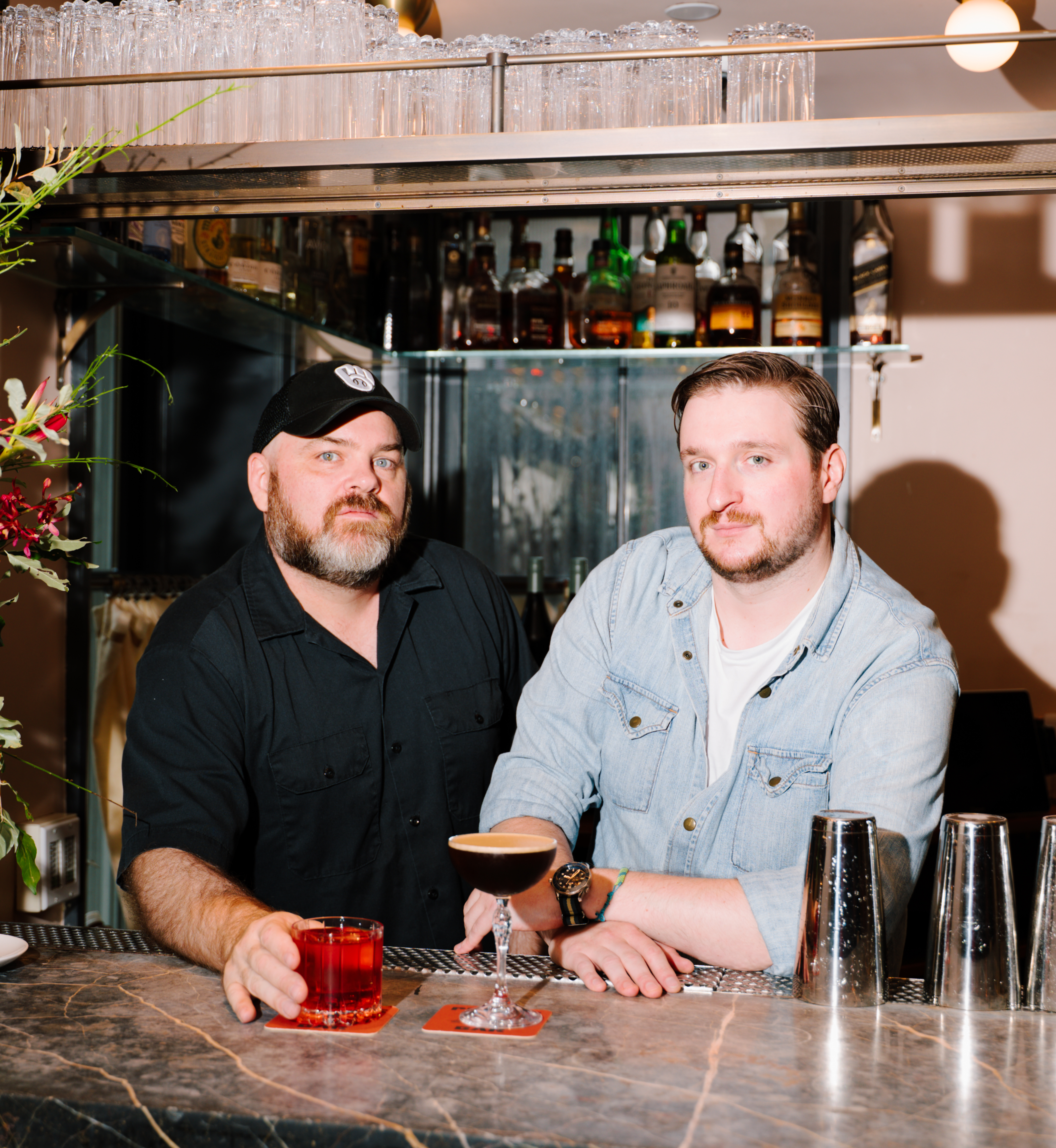 the bartenders of Pebble Bar behind the bar