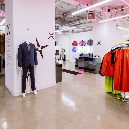 Mannequin wearing a suit from GSTQ