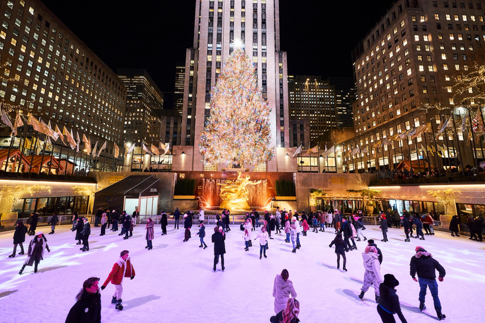 Skaters on The Rink at Rockefeller Center under the Christmas Tree