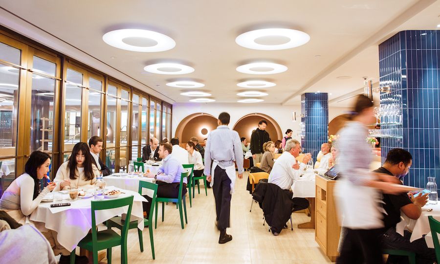 People eating and drinking at Jupiter