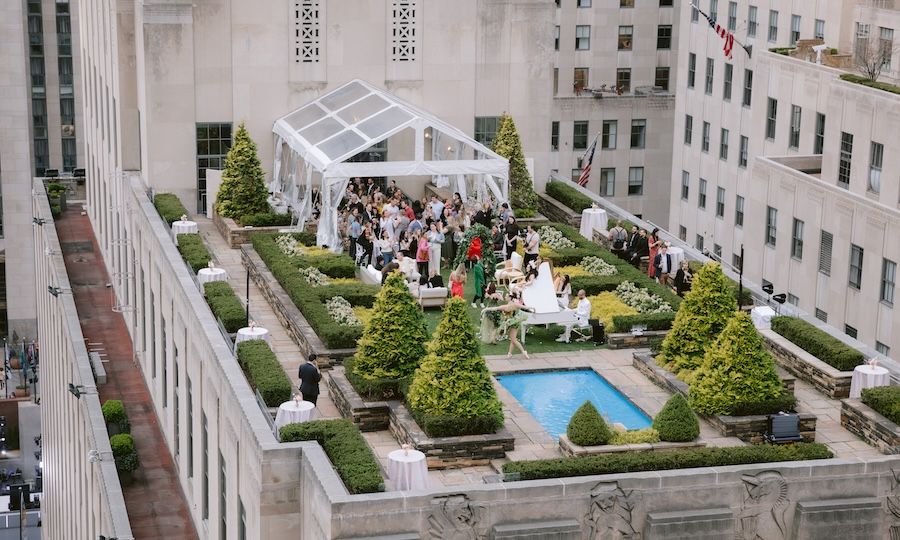 Group of people at an event at 620 Loft & Garden at Rockefeller Center