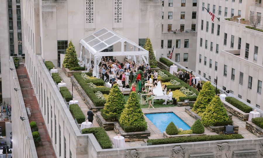 People at an outdoor event at 620 Loft & Garden