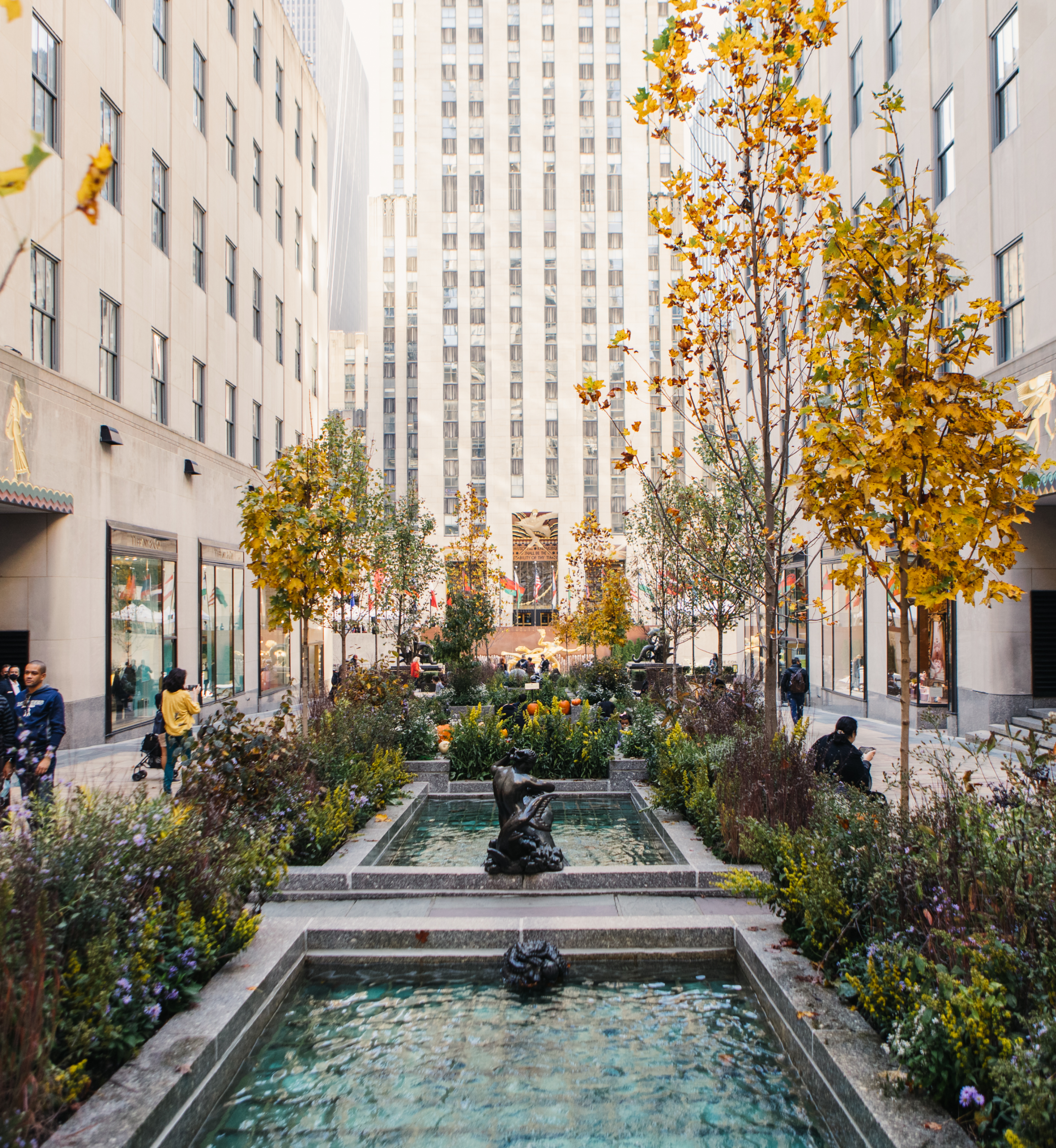The Channel Gardens' fall installation at Rockefeller Center