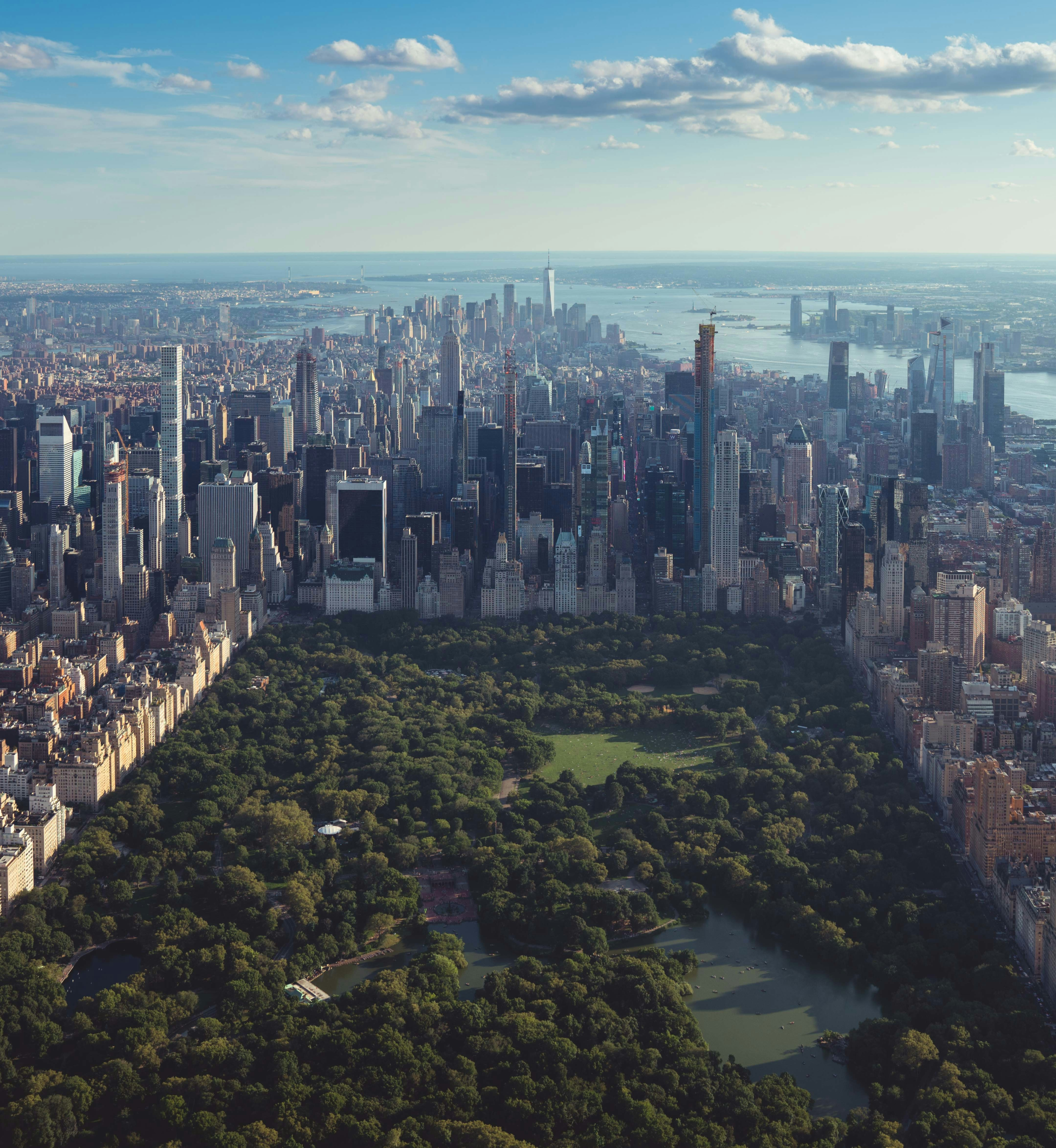 Aerial view of Central Park by Jermaine Ee via Unsplash