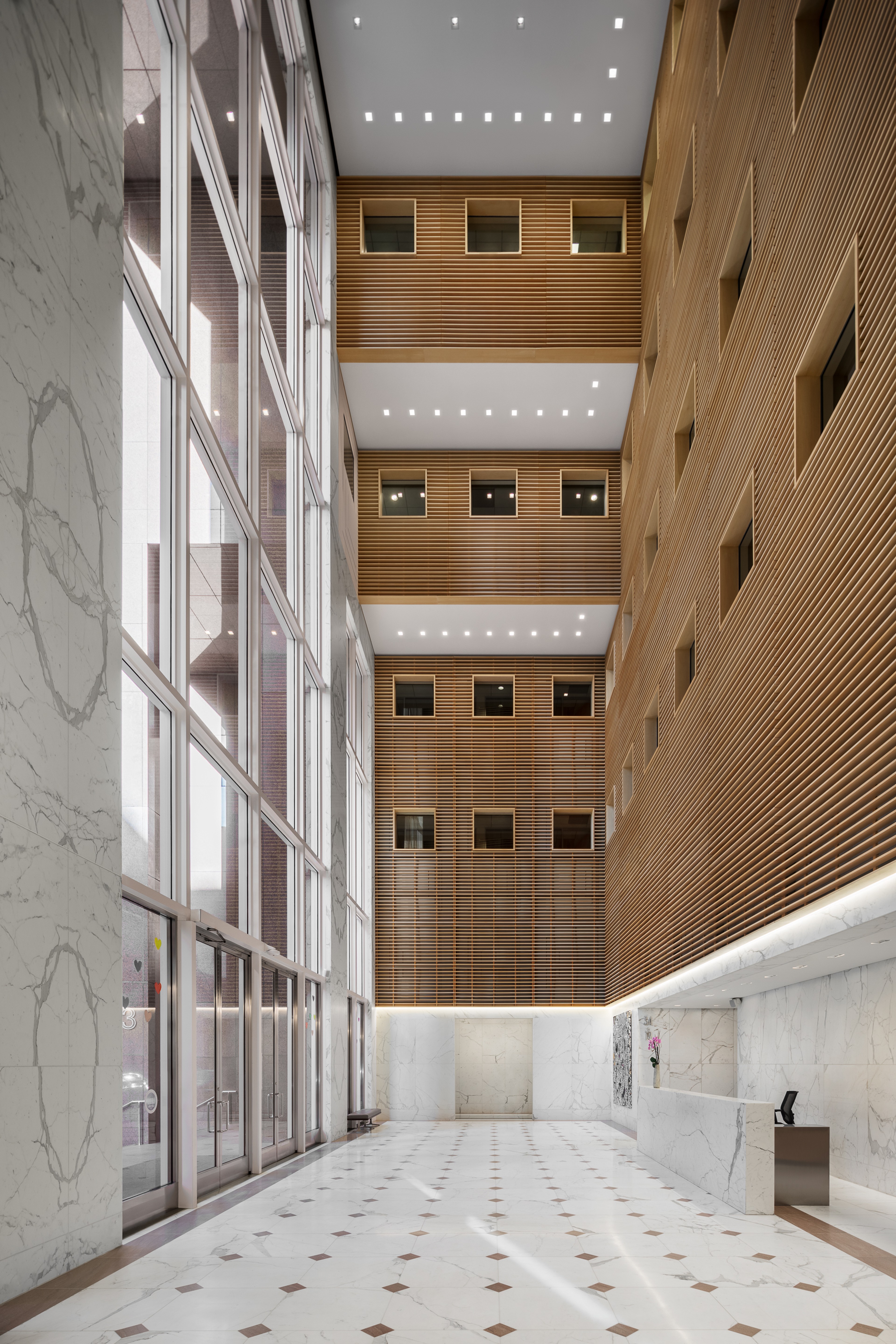 Interior view of 333 Bush entrance