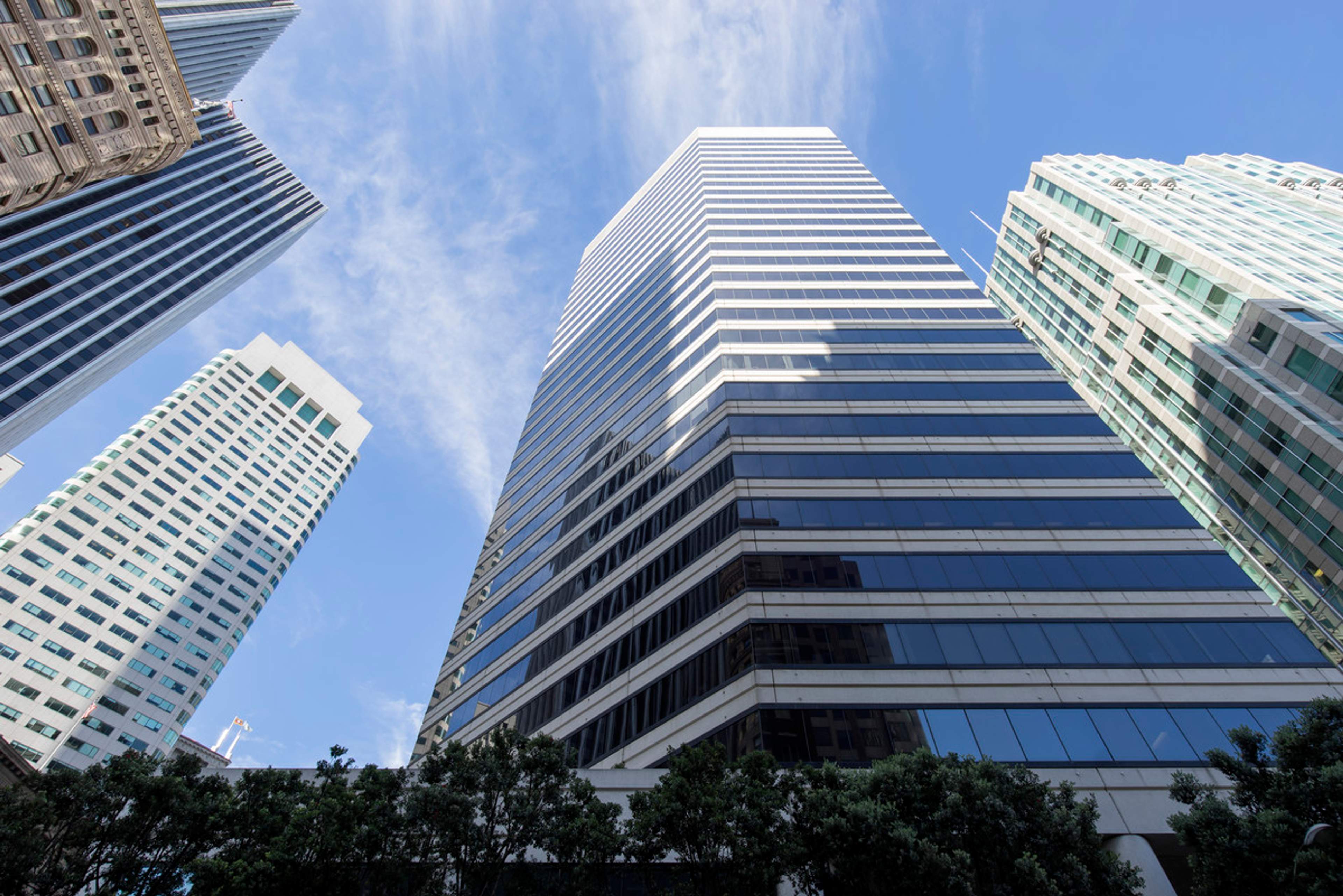 Exterior view of the building at 595 Market