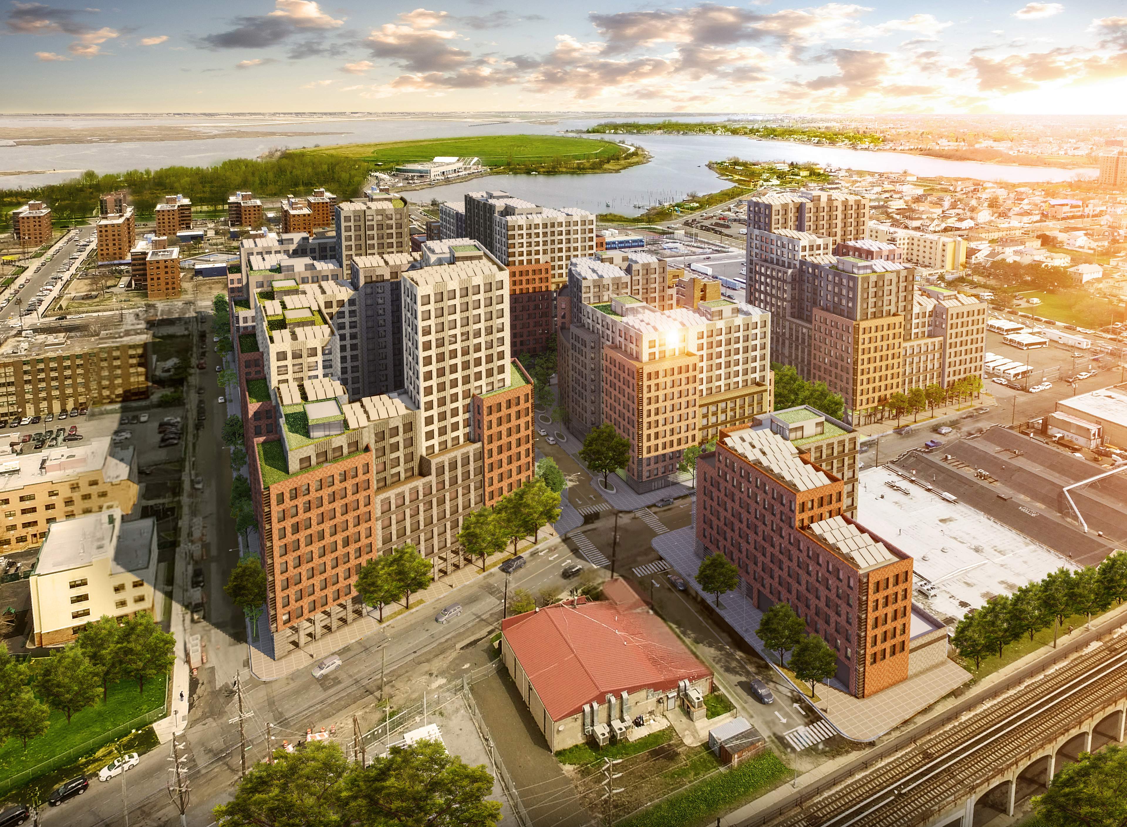 Aerial view of Edgemere Commons