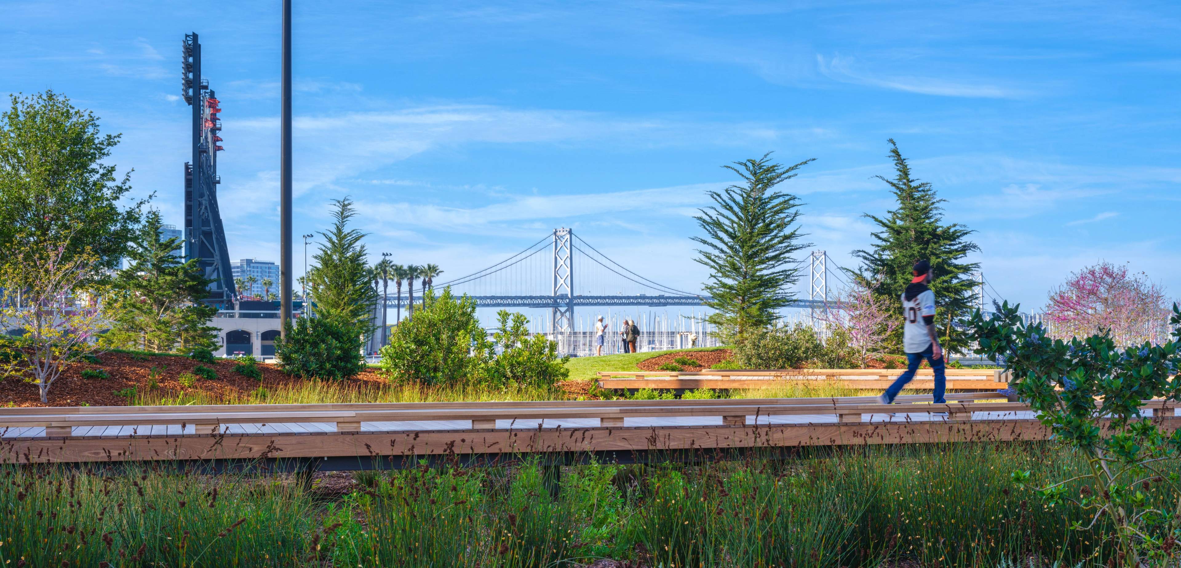 People at a China Basin Park