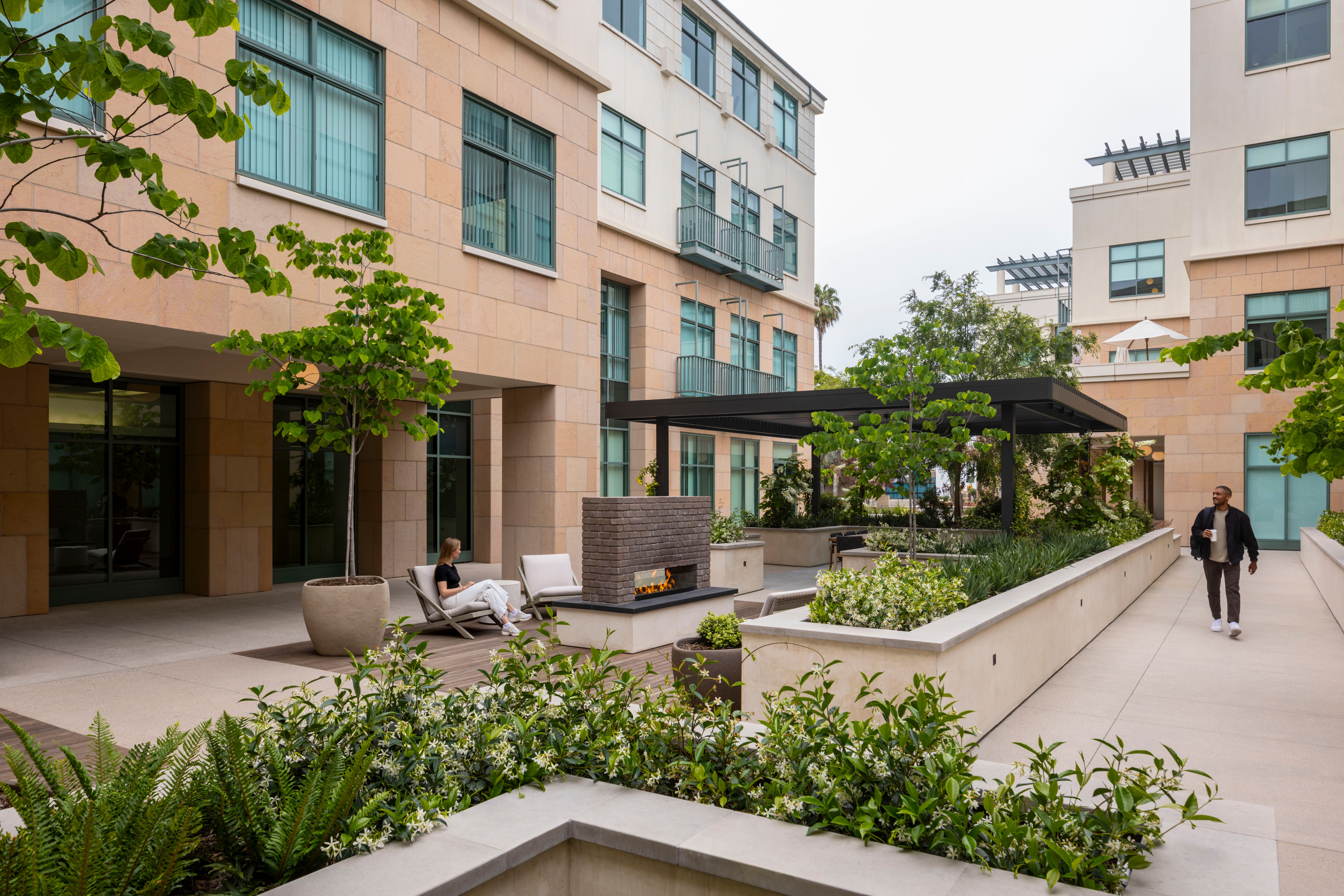 Take a stroll through the lush landscaping.