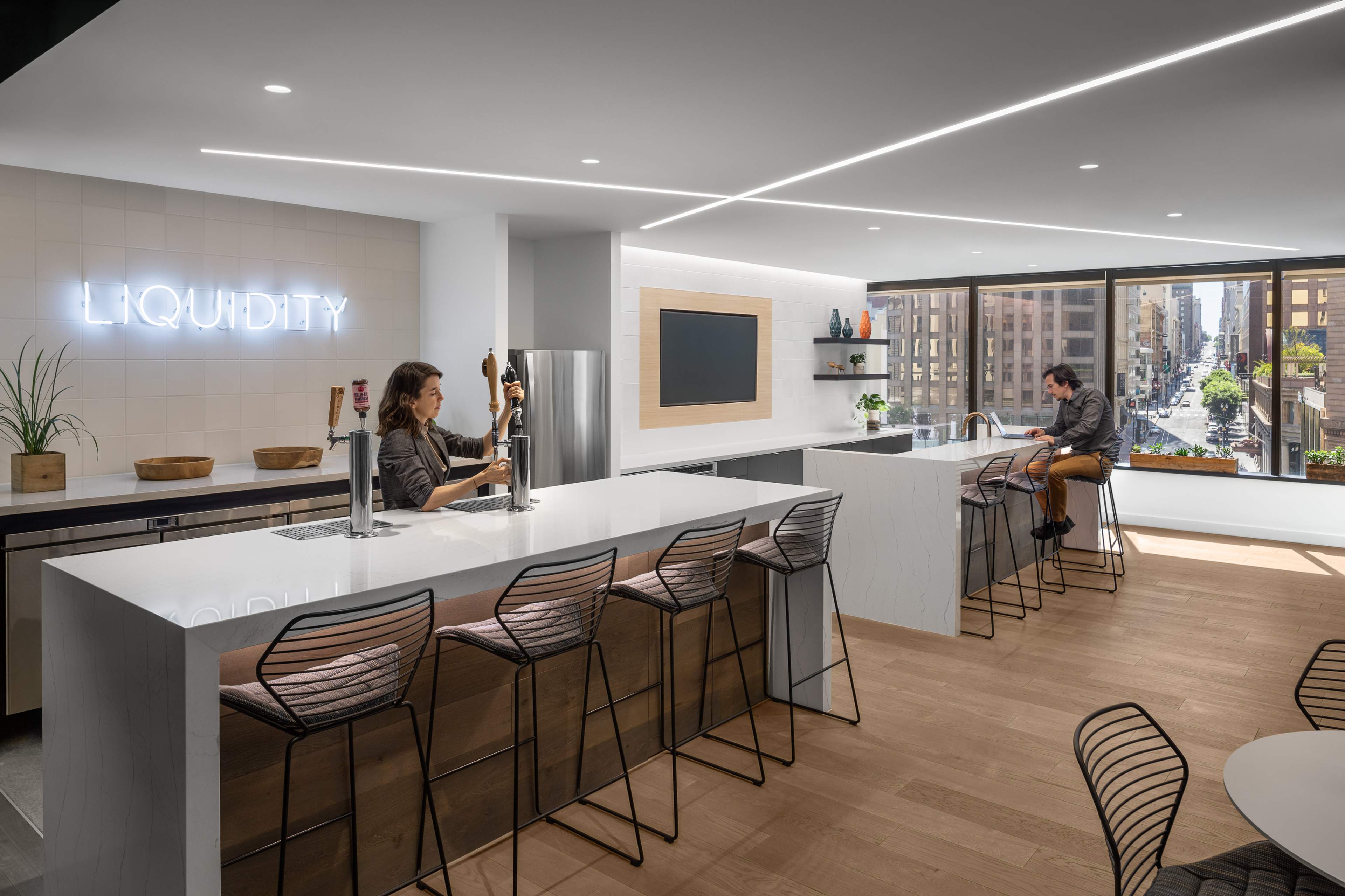 Interior view of 595 Market kitchen area