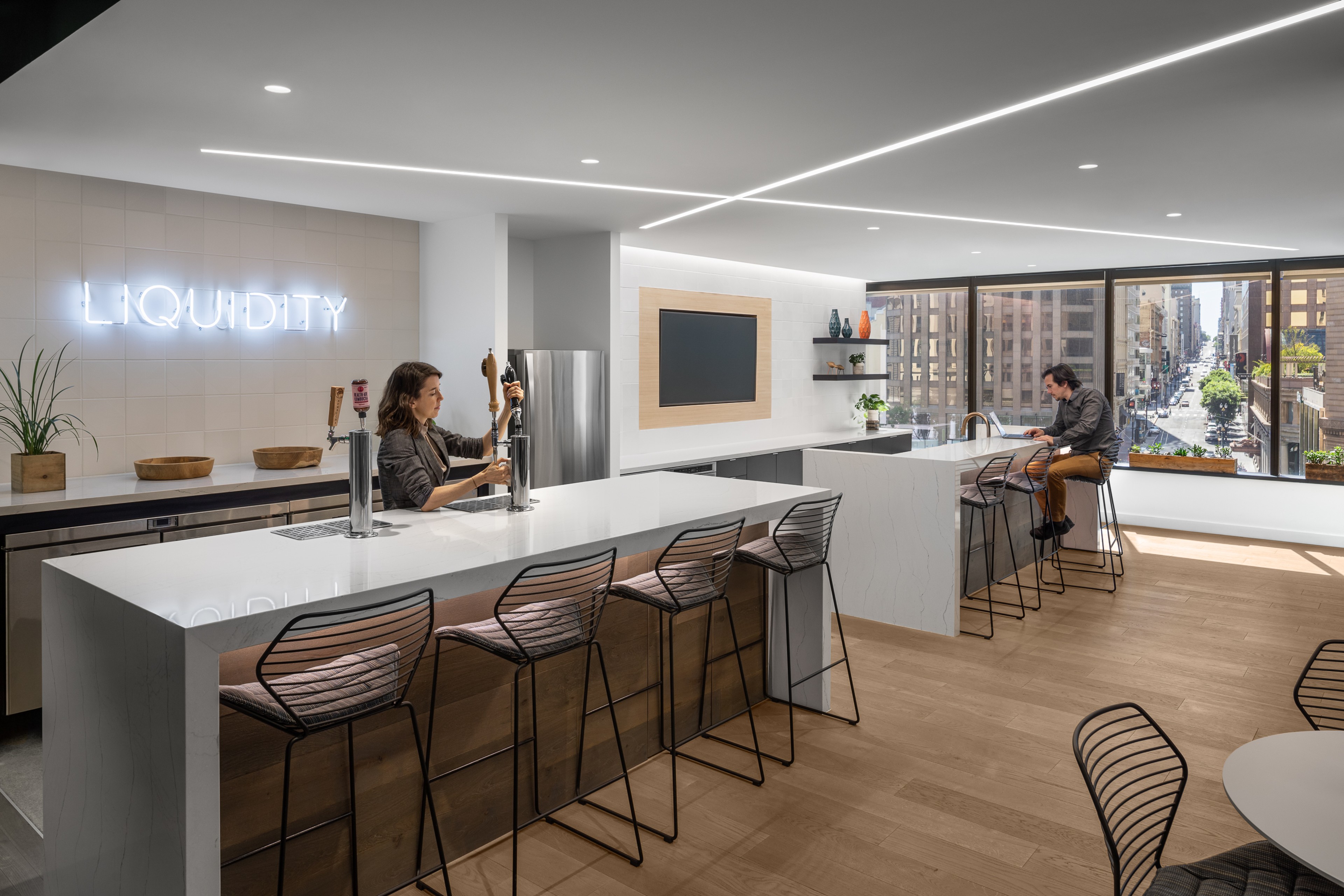 Interior view of 595 Market kitchen area