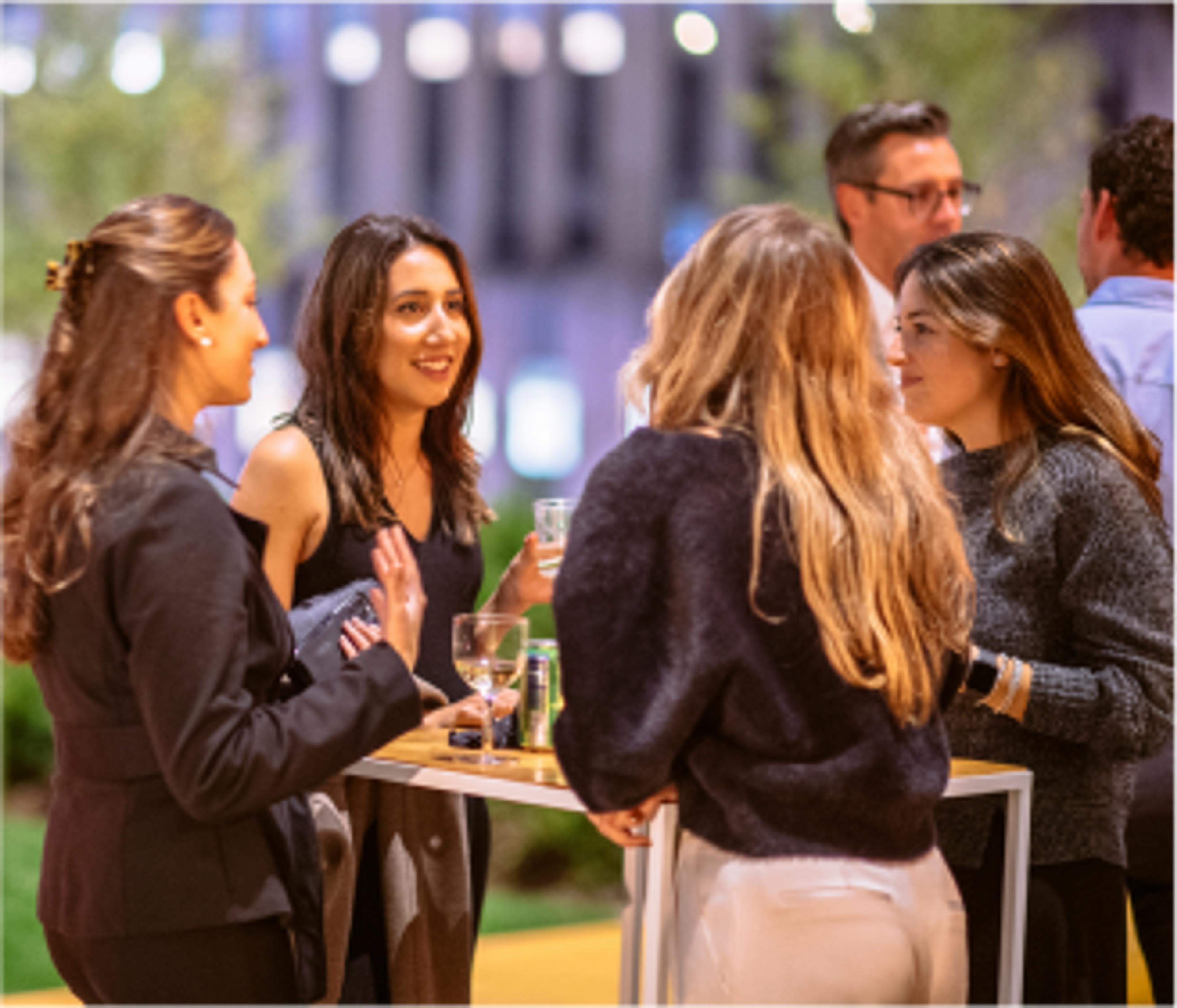 zo members socializing outside