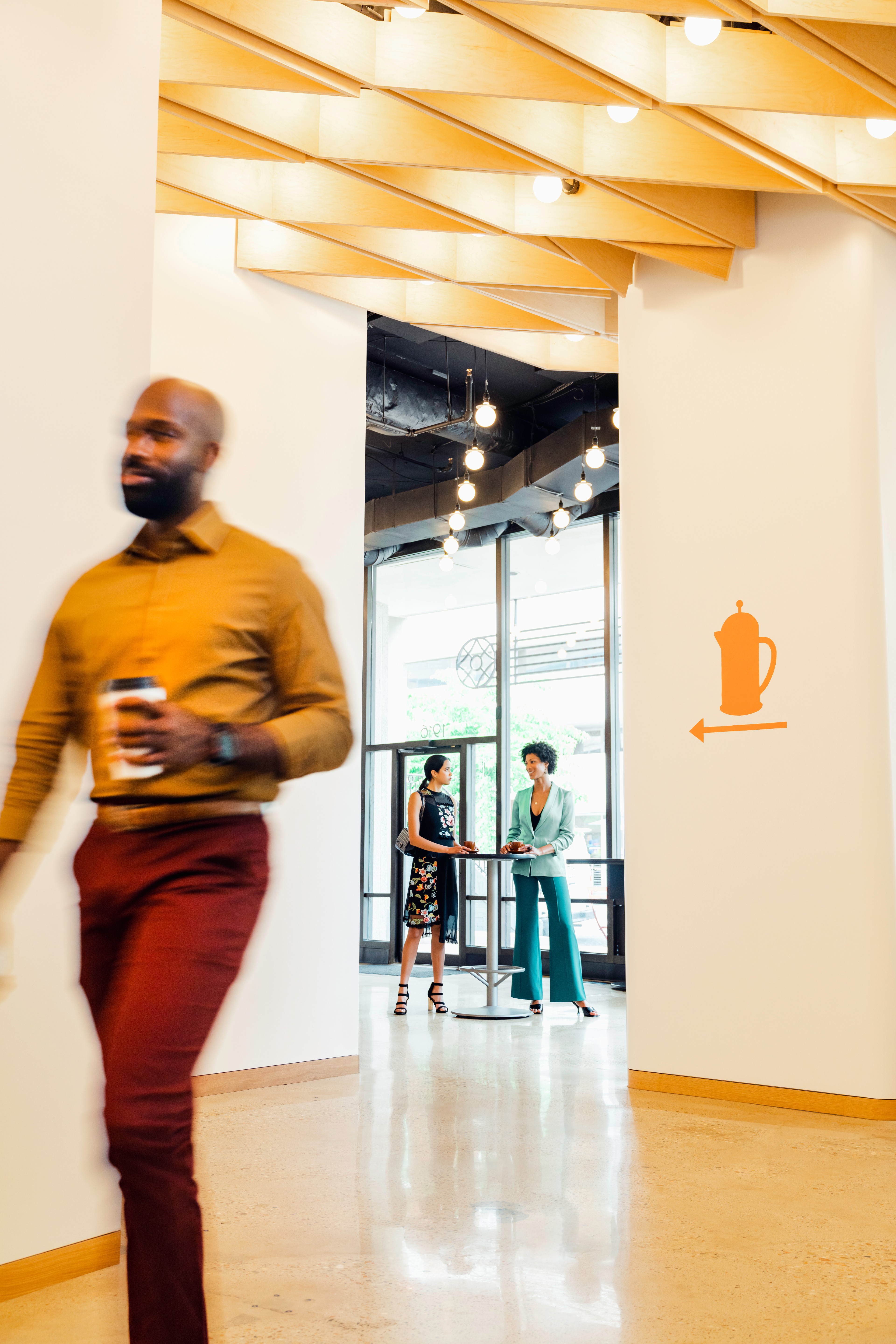 An on-site coffee shop for your morning boost