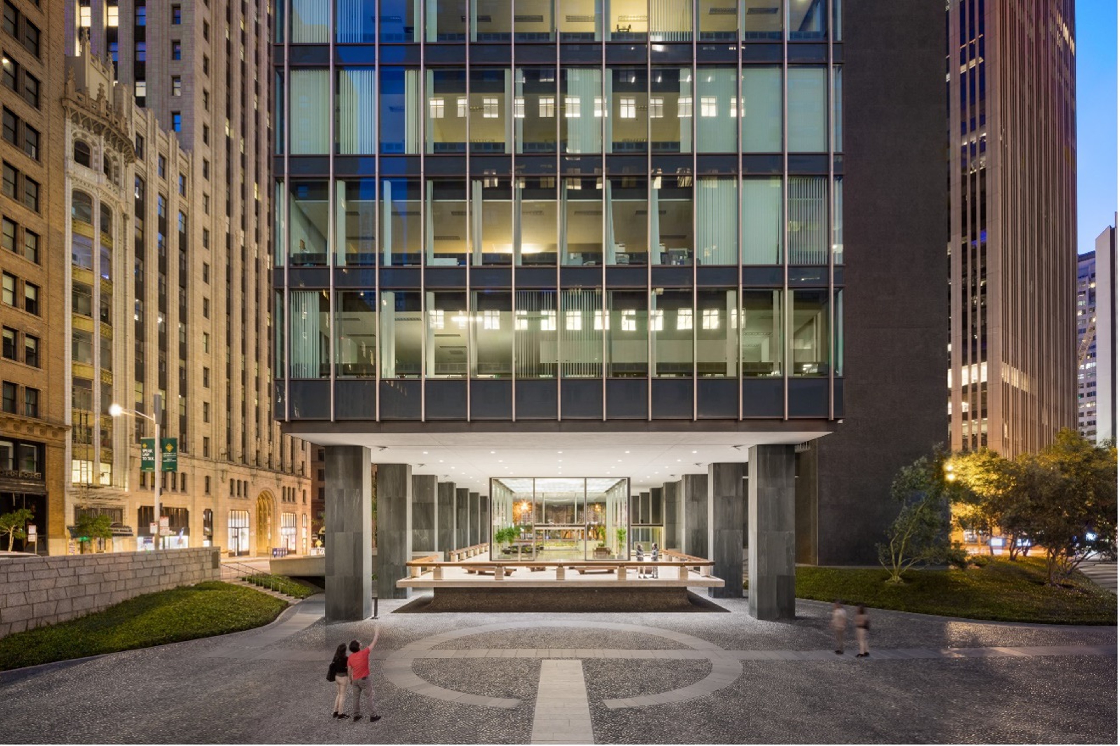 Exterior view of One Bush courtyard