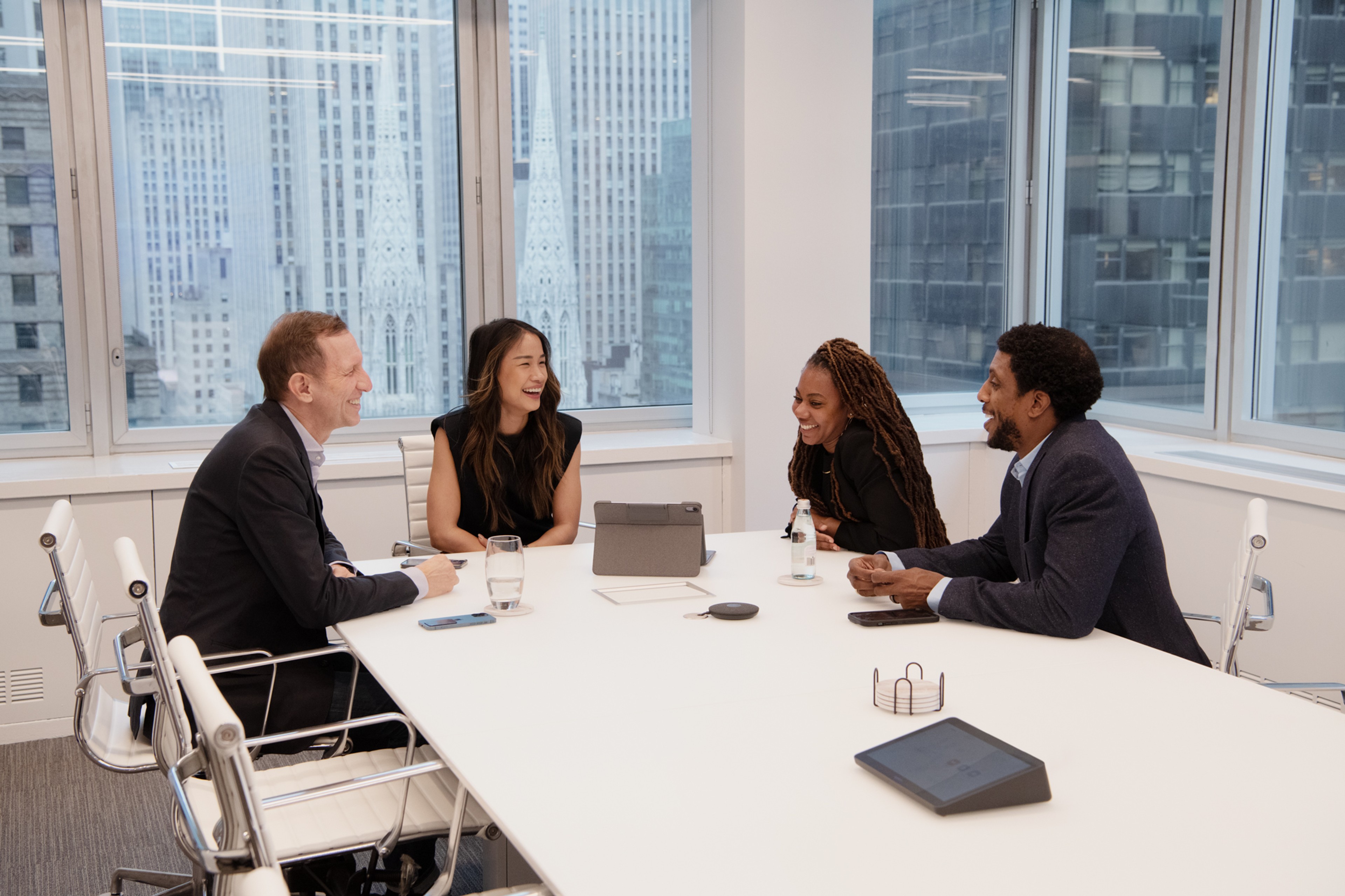 Conference room in a pre-built space