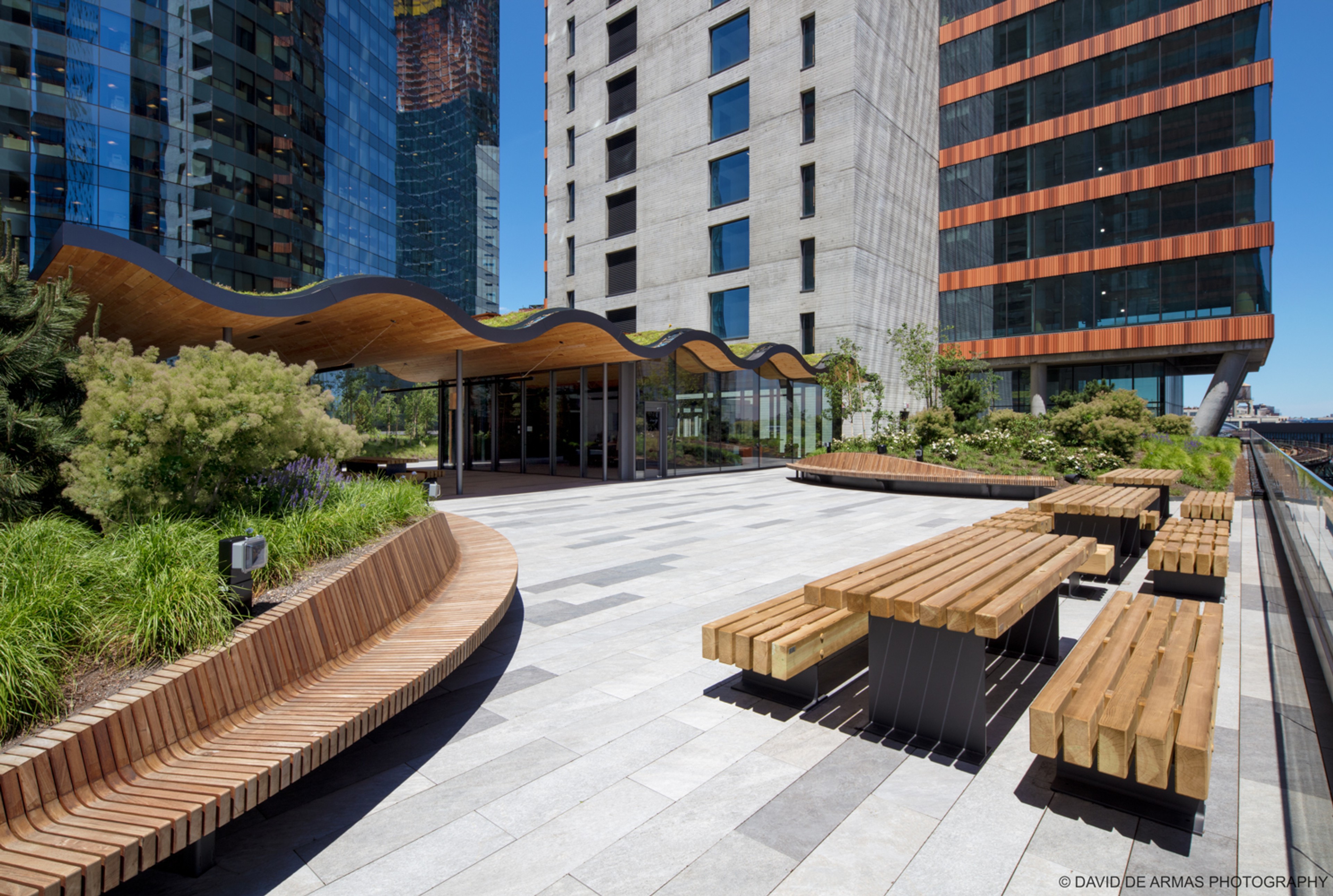 Landscaped terrace