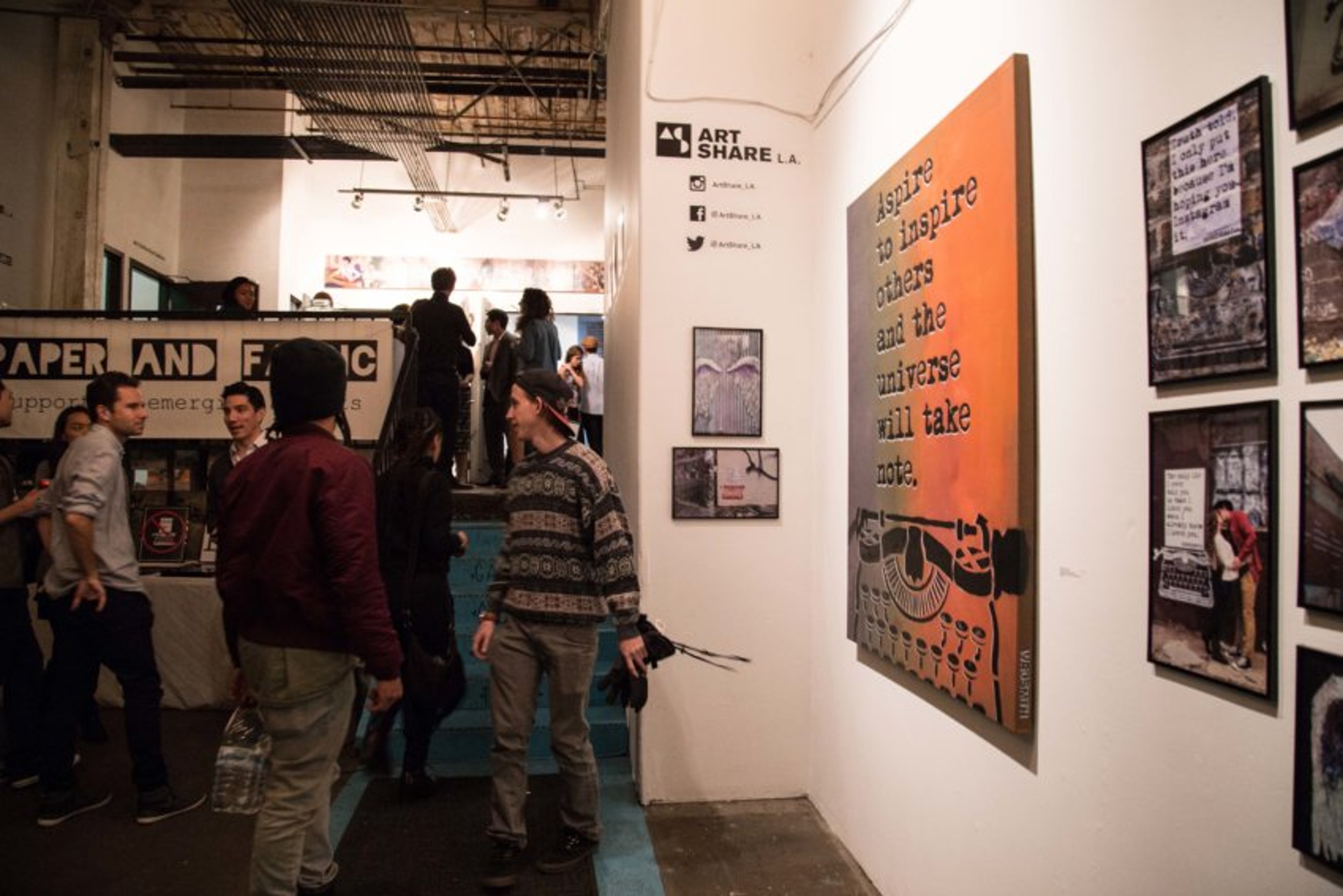 People in an art gallery