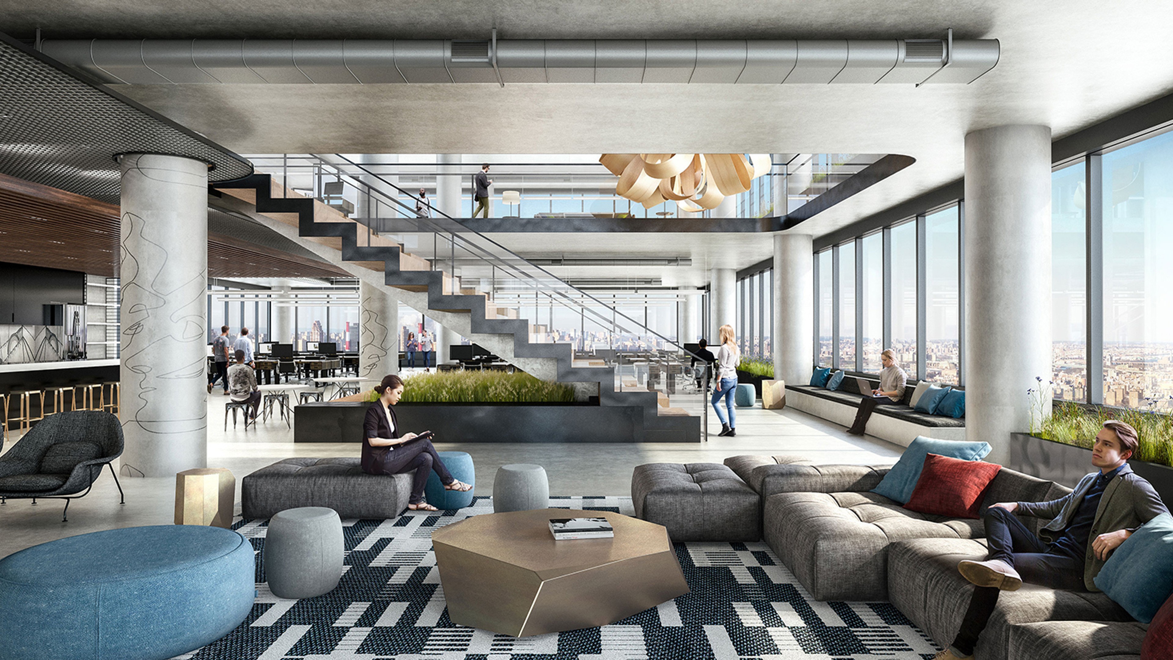 Double-height workspace