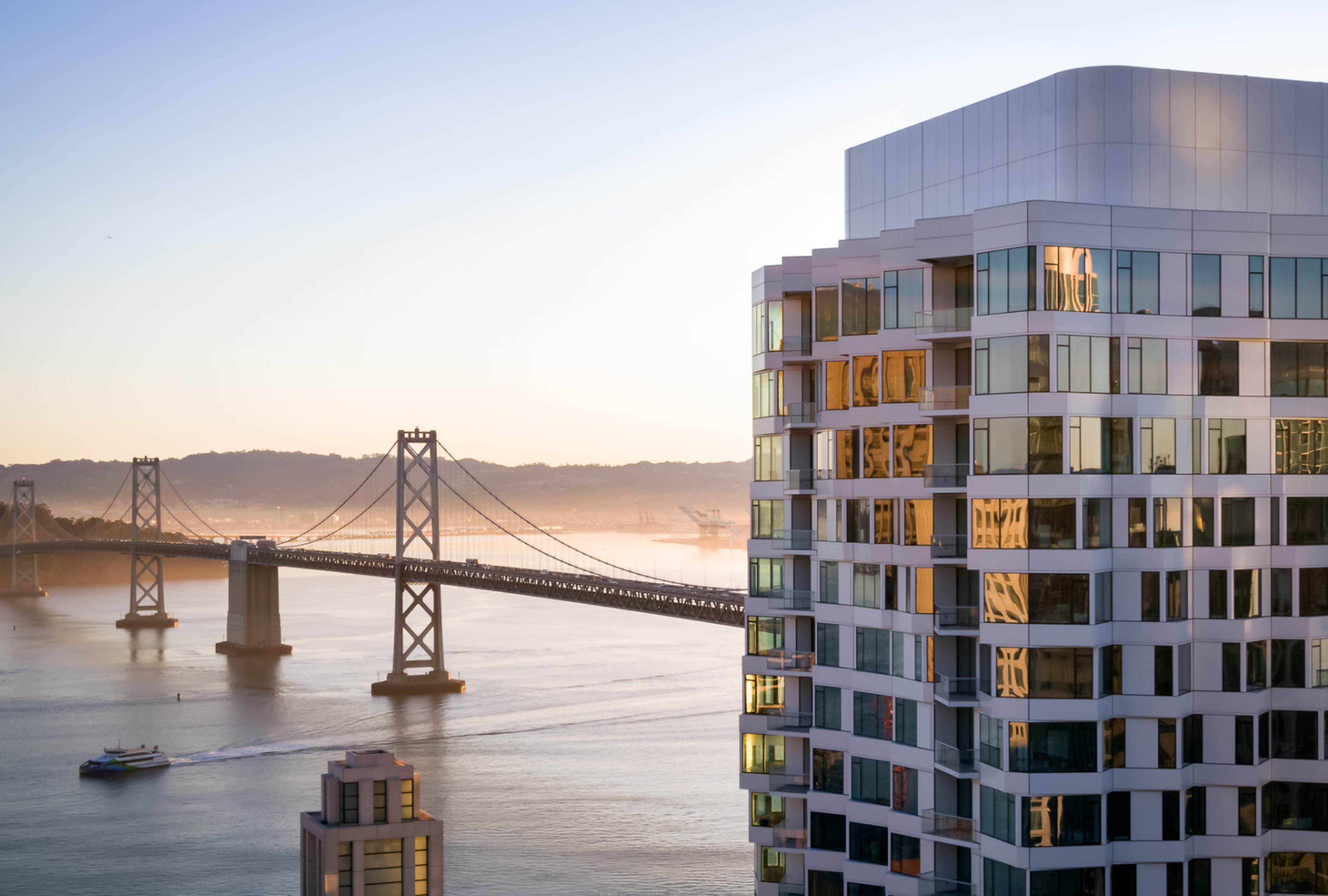 Skyline of San Francisco with Golden Gate Bridge and building