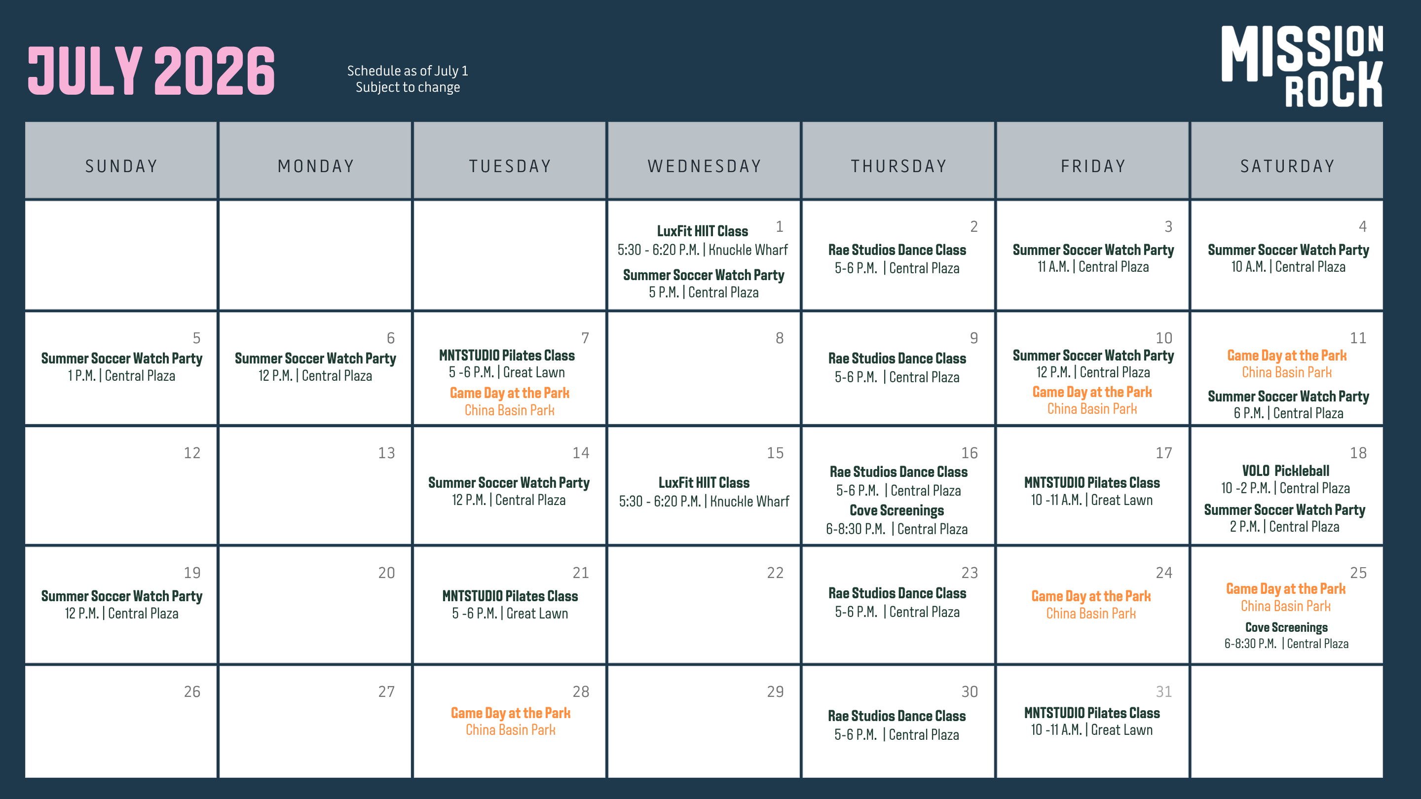 Single event calendar image