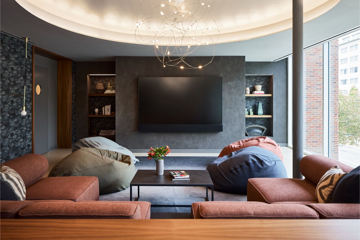 Rendering of residences enjoying the sky loung in the Residences at Mazza