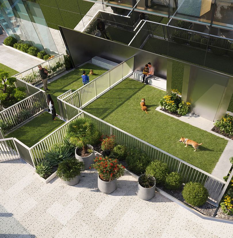 Dog park for residences of ATX Tower