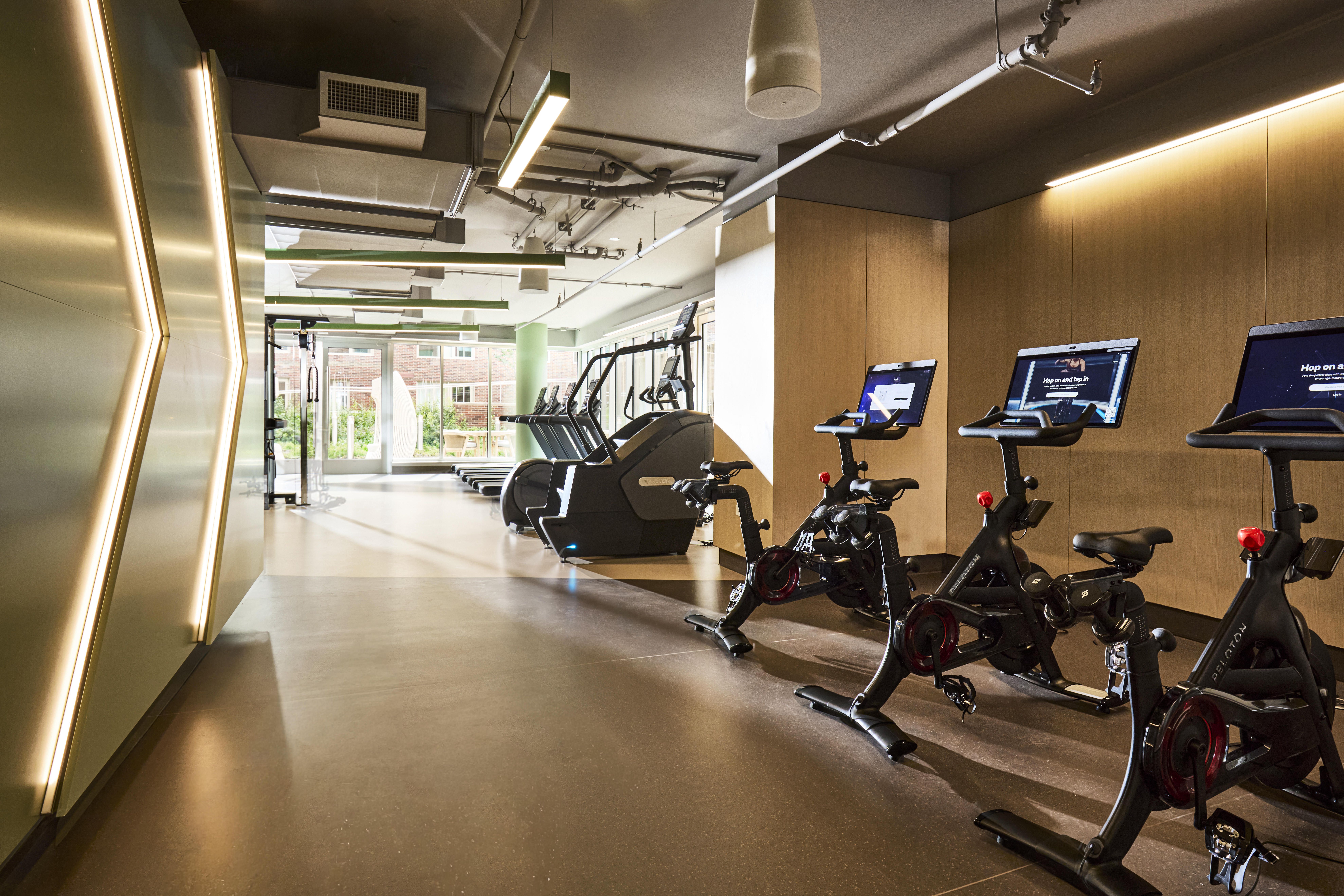 Fitness center in Residences at Mazza