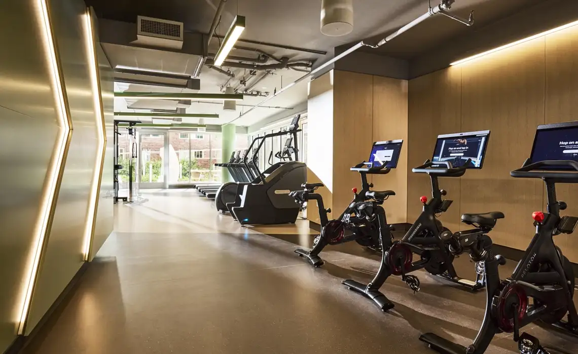 Fitness center in Residences at Mazza